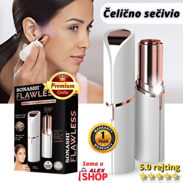 Epilator u obliku šminke za lice i obrve