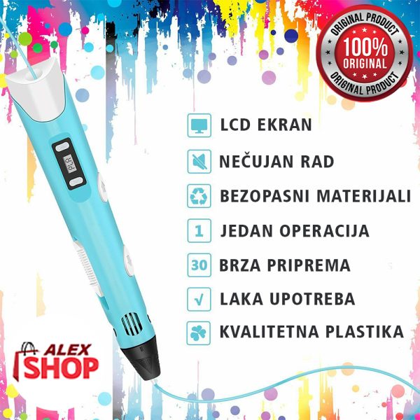 3D Olovka Za modeliranje Sa LED Indikatorom