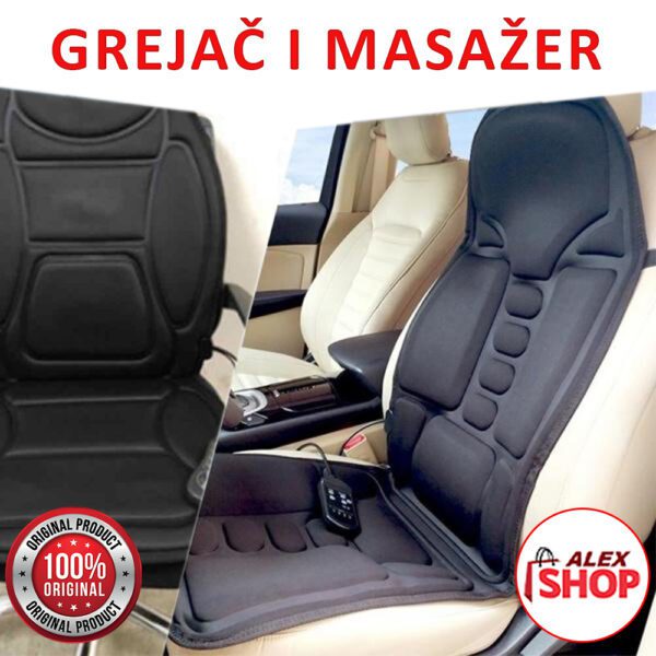 Masažer sedište - naslon za celo telo sa grejačima