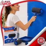 Žena lako kreči zid koristeći Paint Roller valjak, dok se pored nalaze komplet i pribor.