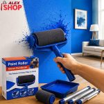 Krupan kadar Paint Roller valjka u radu sa kompletnim priborom i kutijom proizvoda.