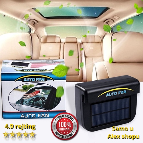 Solarni auto ventilator protiv visokih temperatura Auto Fan - Alexonlineshop
