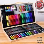 DRVENI KOFER set za bojenje sa 180 delova