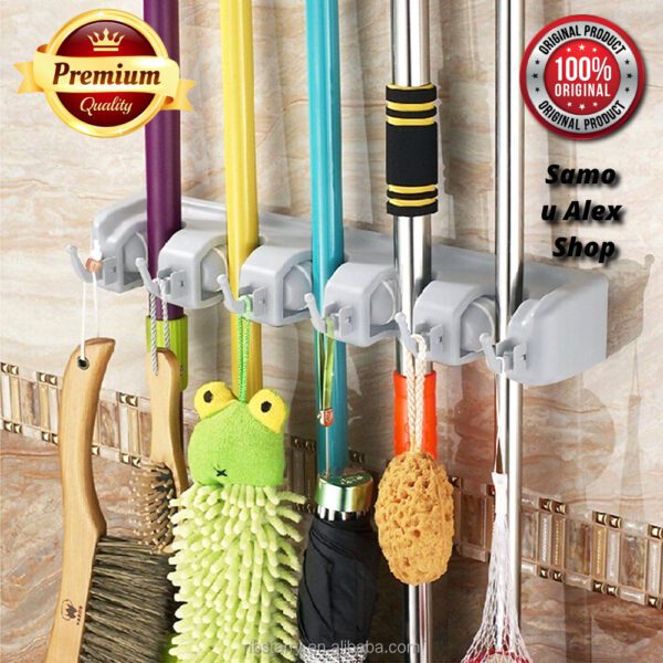 Ultra praktičan držač za metle, zogere, kišobrane, ključeve...