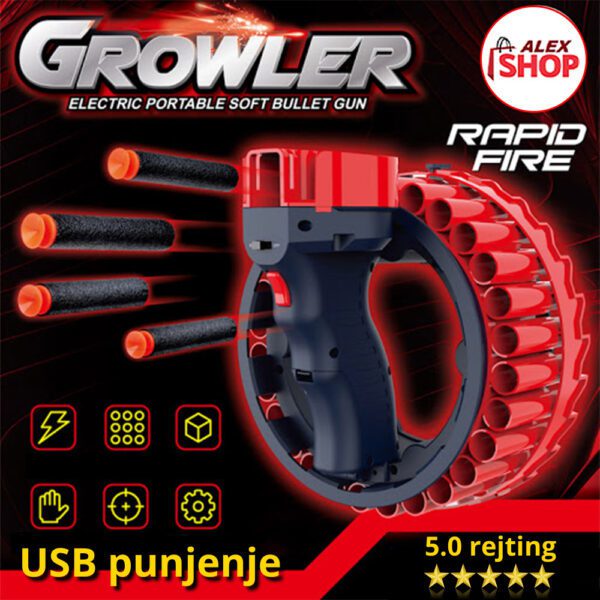 Ultra zabavna električna puška - pištolj sa gumenim metkićima