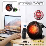 Prenosiva mini grejalica 1000w zidna +daljinski +LED displej +tajmer