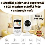 Bežična kamera za snimanje beba - digitalni 2.4'' TFT LCD monitor
