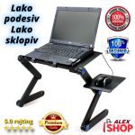 T9 sto za laptop sa ventilatorom i postoljem za miša