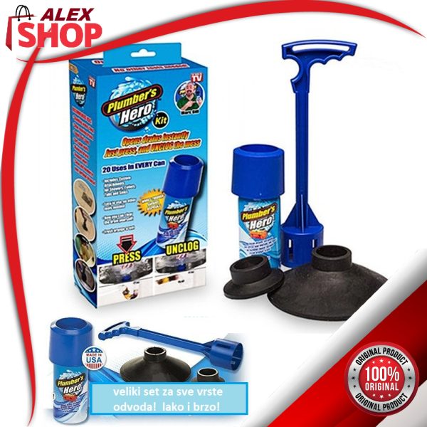 SET ZA ODGUŠIVANJE VODOVODA PLUMER'S HERO