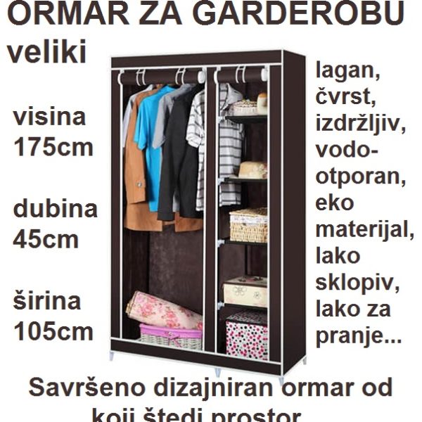 platneni ORMAR ZA GARDEROBU - SREDNJI