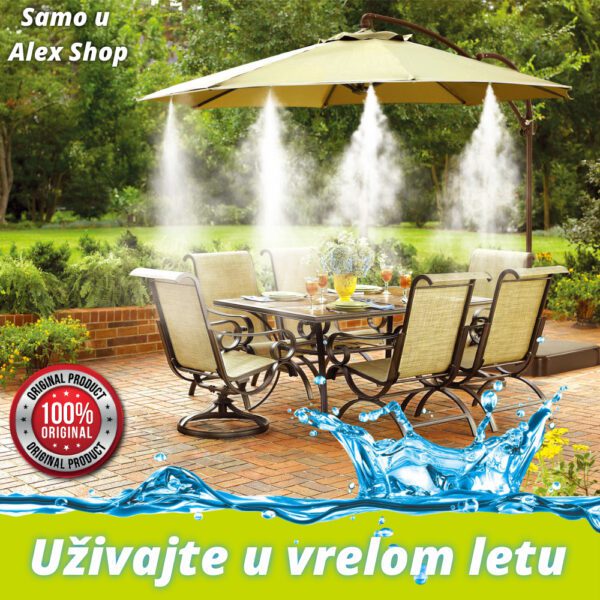 Sistem prskalica za hlađenje u dvorištu - vodena magla