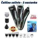 3u1 mašinica za šišanje i brijanje +trimer za bradu, nos i uši