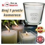 Mirisna dekorativna sveća u čaši protiv komaraca i insekata