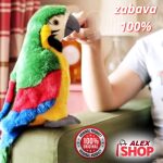 Plišani papagaj koji priča, imitira i maše krilima