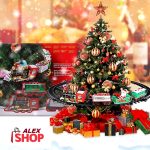 Veliki Novogodišnji vozić sa deda mrazom -4m pruge