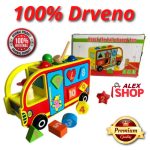 Edukativni Drveni Autobus za igru, zabavu i učenje