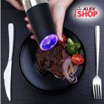 Gravitacioni električni mlin za so, biber i začine sa LED svetlom