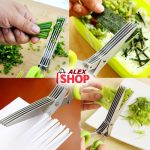 Petoslojne makaze za luk salatu peršun blitvu spanać