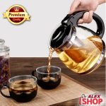 Čajnik veliki stakleni ketler za čaj sa rifunz filterom