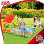 Rasklopiva kućica šator sa ogradom i lopticama