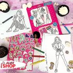 Veliki Barbie set bojanka nalepnice i bojice 4u1