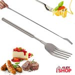 Teleskopska viljuška od nerđajućeg čelika idelna za decu i roštilj