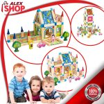 Drvene kockice za gradnju dvorca i kuće 100% prirodno