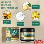 100% prirodna krema od đumbira za rast kose i protiv opadanja