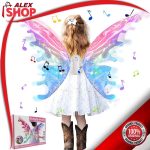 Velika svetleća krila leptira koja mašu i sviraju