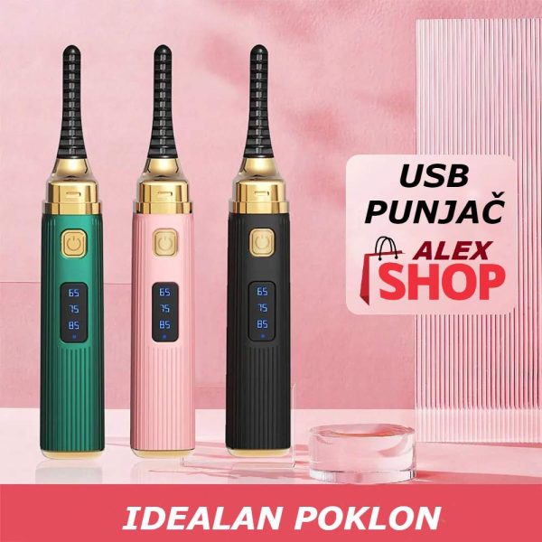 Električni uvijač za trepavice USB punjenje