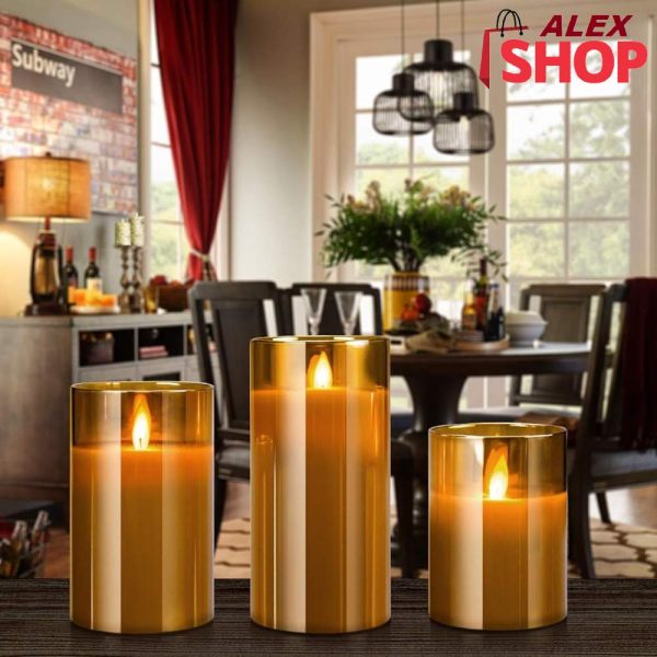 Dekorativne led sveće sa daljinskim set 3 komada