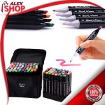 Veliki set dvostranih flomastera i markera sa torbicom