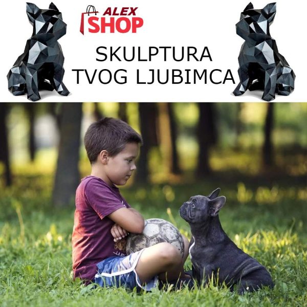 Napravite vašeg psa 3D veliku sklupturu buldoga