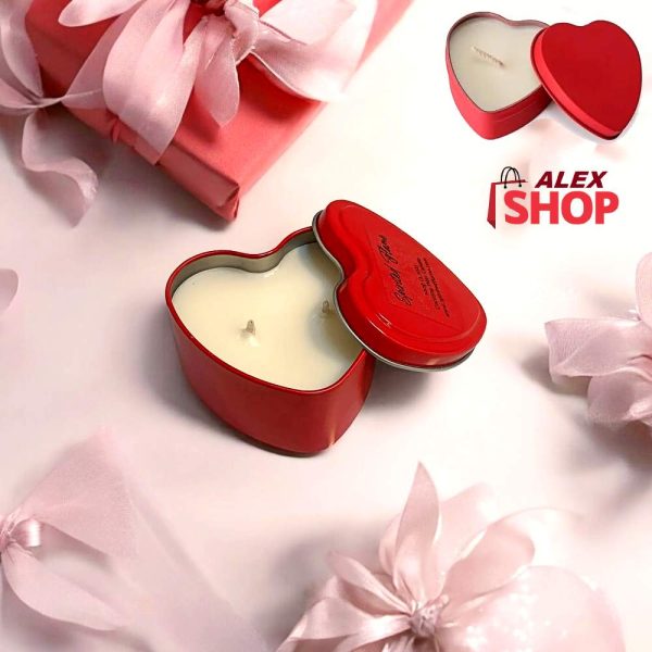 Mirišljava sveća u limenci u obliku srca