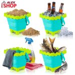 4u1 sklopivia kantica za plažu i kalup za dvorac od peska