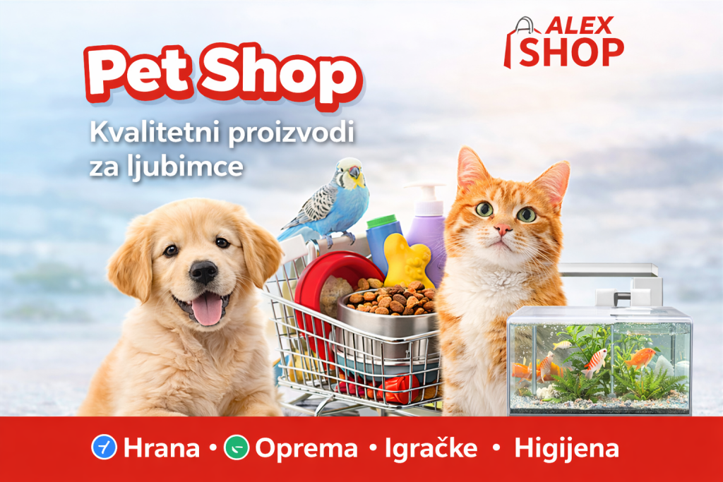 Pet shop Alex Online Shop – kvalitetni proizvodi za kućne ljubimce, hrana, igračke i oprema