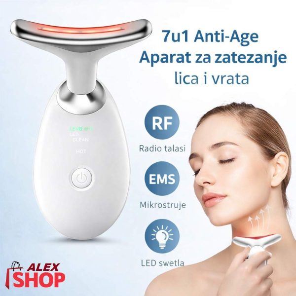 7u1 aparat za zatezanje lica i vrata sa RF radio talasima, EMS mikrostrujama i LED svetlom