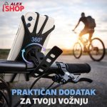 Silikonski držač za telefon na biciklu tokom vožnje u prirodi