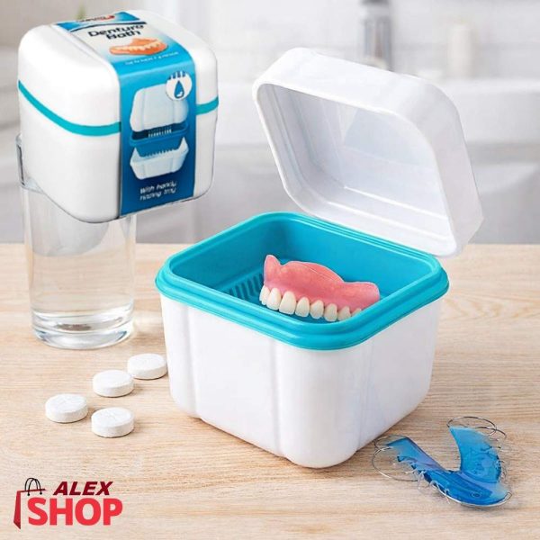 Kutija za pranje proteza sa tabletom za čišćenje i originalnim pakovanjem