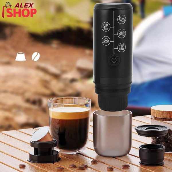 Prenosivi mini espresso aparat sa kapsulama i sveže pripremljenom kafom