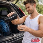 Prenosivi mini espresso aparat u upotrebi na putovanju