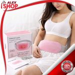 žena koristi električni pojas za grejanje stomaka tokom ciklusa