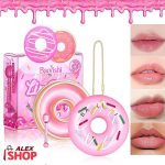 Balzam za usne krofnica sa pakovanjem i efekat negovanih usana