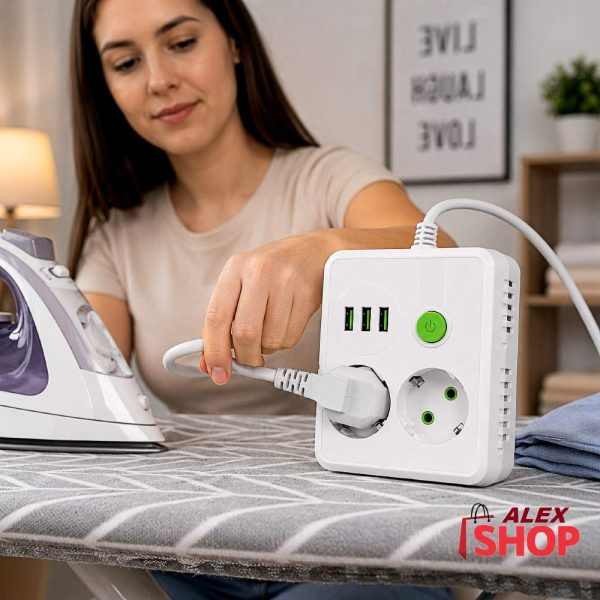 Produžni razdelnik sa USB portovima za peglu i kućne uređaje