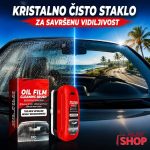 Pre i posle čišćenja vetrobrana automobilskim sredstvom za stakla
