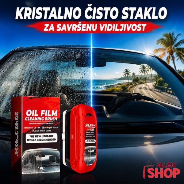 Pre i posle čišćenja vetrobrana automobilskim sredstvom za stakla