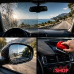 Čišćenje retrovizora, vetrobrana i komandne table automobila