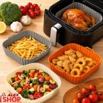 Četvrtasta silikonska tepsija za Air Fryer za pečenje i prženje hrane