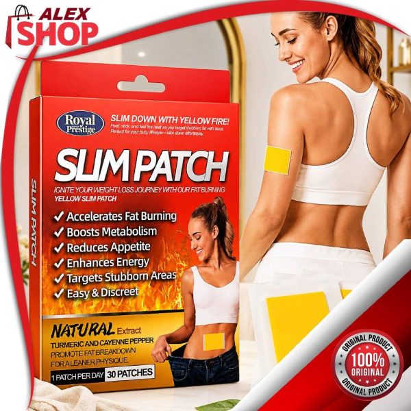 Biljni Slim Patch flasteri za mršavljenje sa prirodnim sastojcima i flasterom za svakodnevnu upotrebu.