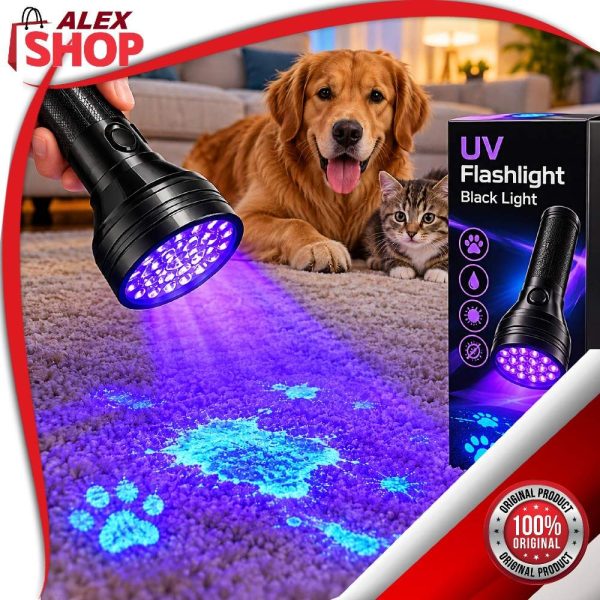 UV LED lampa za kućne ljubimce za otkrivanje skrivenih mrlja i tragova urina na tepihu